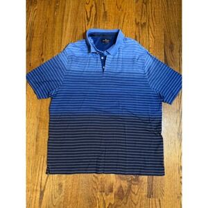 Blue Harbour Regular Fit Men's Polo Shirt XL Gradient Stripe Short Sleeve Casual